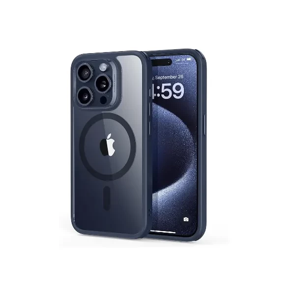 ESR for iPhone 15 Pro Max Case with MagSafe, Supports Magnetic Charging, Slim Liquid Silicone Case, Shock Absorbing, Screen and Camera Protection, Cloud Series, Light Tan